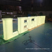 DINGYISIGN Custom Made Led Rgb Full Acrylic Free Standing Outdoor 3D Letter Light Advertising Signage